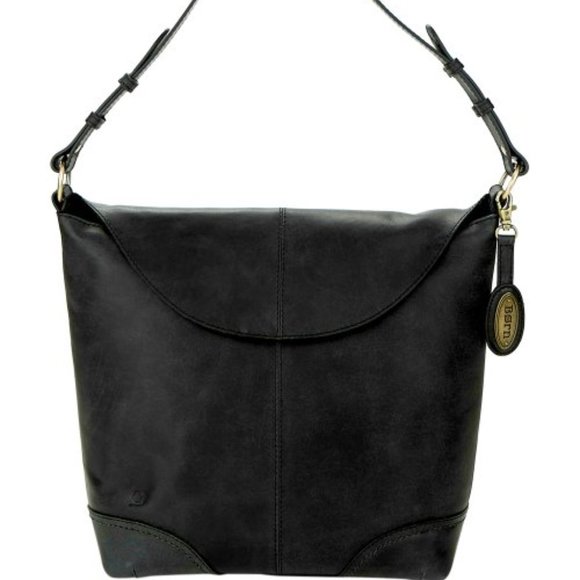 Børn  Black Elaina Leather Hobo NWT - Picture 1 of 2